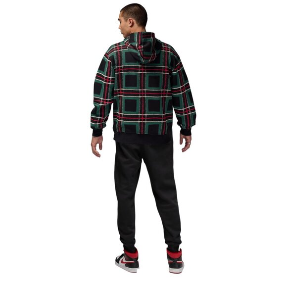 Nike Air Jordan 2 PC Sweatsuit Men's Size L Fleece Tracksuit Christmas Plaid NWT - Picture 2 of 11